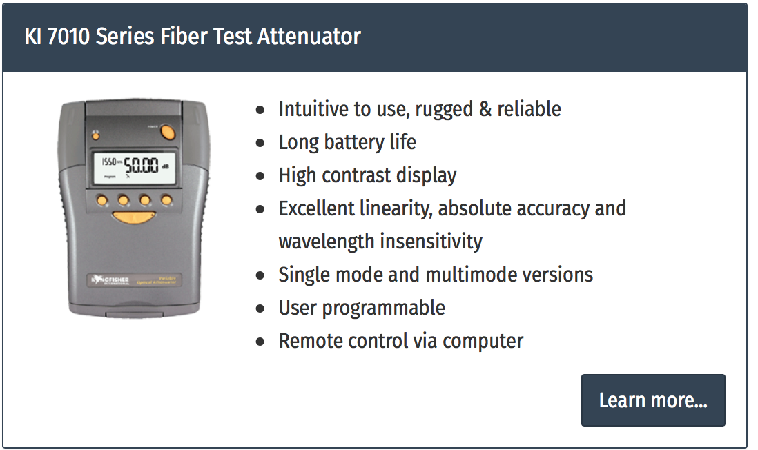attenuator variabil fibra optica
